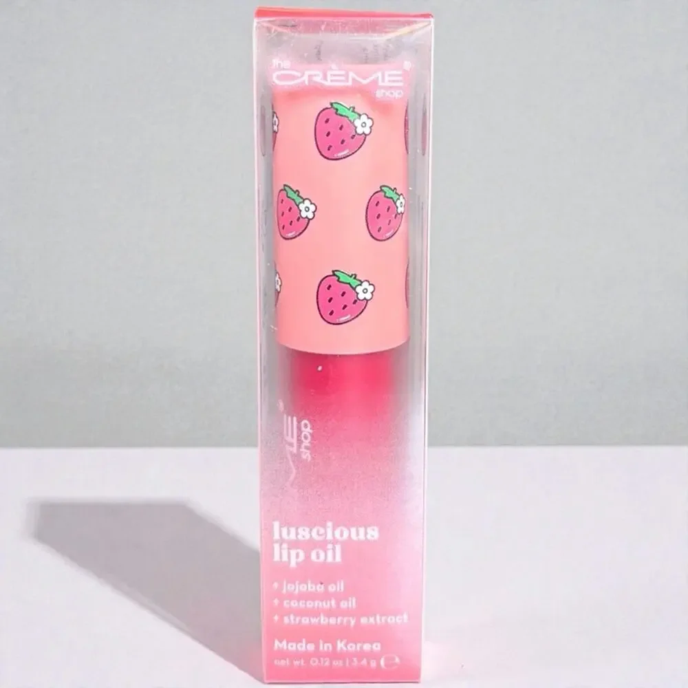 The Crème Shop Luscious Lip Oil- Strawberry Jelly NIB